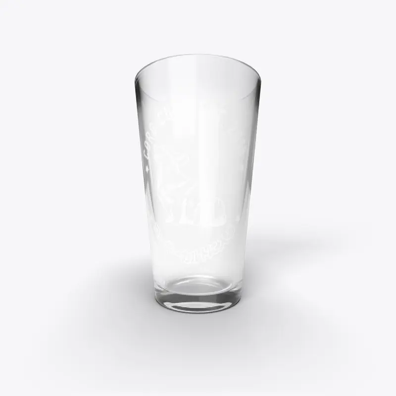 WHITE Corg Cult Pint Glass